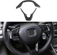 🚗 carbon fiber steering wheel trim set for honda accord 10th gen 2018-2020 (2pcs) from ramecar logo