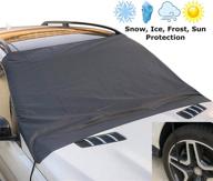 🚗 ar-ka extra-large magnetic windshield cover xl size - ultimate protection against ice, snow, frost, and sun. fit for most vehicles with 6 magnets, inside buckles, and secure elastic tire straps logo