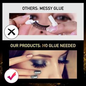 img 2 attached to 👁️ Reusable Self Adhesive Eyelashes: No Eyeliner or Glue Needed, Easy to Apply, Stable & Waterproof False Lashes - Perfect Gift for Women - Natural Look (2 Pairs)