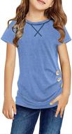 👚 rrhss women's casual tunic tops with side buttons, short sleeve t-shirt logo