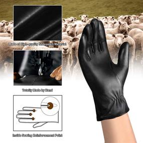 img 1 attached to Thinsulate Leather Driving Gloves - Men's Touchscreen Accessories