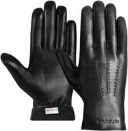 thinsulate leather driving gloves - men's touchscreen accessories logo