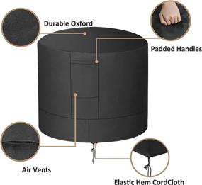 img 1 attached to 🌬️ Ailelan Outdoor Air Conditioner Cover - 34 x 34 x 30 inches Water Resistant AC Unit Cover - American Standard Furniture Universal (Round) - Black
