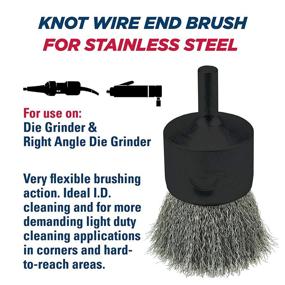 img 1 attached to Weiler Brush Stainless Crimped 🧹 Diameter: Optimal Cleaning Power for Precision Tasks