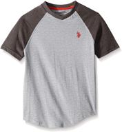 👕 boys' v-neck raglan short sleeve t-shirt by u.s. polo assn. logo