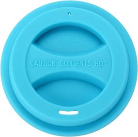 img 2 attached to 🌈 5-Pack KSENDALO Silicone Travel Mug Lids: Eco Reusable Cup Covers in Blue, Black, Orange, Green, and Purple