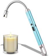 🔥 usb arc candle lighter with flexible long neck, windproof & led battery indicator - perfect for fireworks, fireplace, bbqs logo