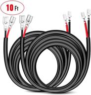 💡 nilight 2pcs 16 awg 10 feet wiring harness extension kit for led work light bar logo