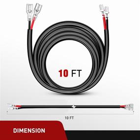 img 3 attached to 💡 Nilight 2PCS 16 AWG 10 Feet Wiring Harness Extension Kit for LED Work Light Bar