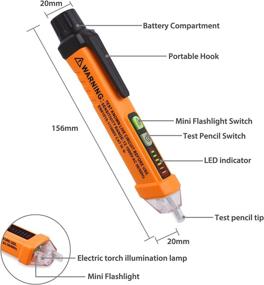 img 3 attached to 💡 Neoteck Non-Contact AC Voltage Tester Pen - AC 12-1000V, LED Flashlight & Buzzer Alarm for Live/Null Wire Detection