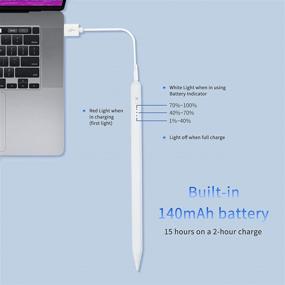 img 1 attached to 🖊 Stylus Pens for Touch Screens - iPad Pencil Compatible with iPad Pro (2018-2020), iPad 6th/7th Gen, iPad Mini 5th Gen, iPad Air 3rd Gen - Ideal for Precise Writing and Drawing