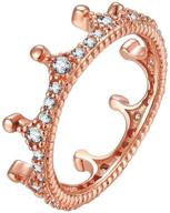 🎁 presentski rose gold crown ring: exquisite sterling silver gift for women's birthdays logo