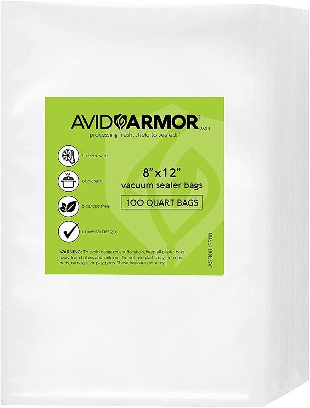 Avid Armor - Small Pint Size Vacuum Sealer Bags, Vac Seal Bags for Food  Storage, Meal Saver Freezer Vacuum Sealer Bags, Sous Vide Bags Vacuum  Sealer
