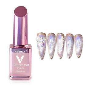 img 1 attached to 🐱 9D Wide Cat Eye Gel Nail Polish - Major Dijit, with Galactic Glitter Effect, 15ml Soak Off UV LED Auroras Gel Polish