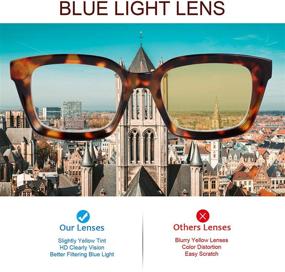 img 1 attached to 👓 Stylish JiSoo Oversized Blue Light Reading Glasses for Women: Protect Your Eyes with Designer Blue Light Readers!