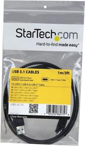 img 1 attached to 🔌 StarTech.com USB to USB C Cable - 3 Feet / 1 Meter - 10 Gbps - USB-C to USB-A - USB 2.0 Cable - USB Type C (USB31AC1M) - Black