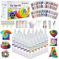 🌈 large tie dye kit for kids and adults - 239 pack permanent tie dye kits for clothing craft fabric textile party group handmade project - dye up to 60 medium adults t-shirts! logo