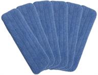 🧹 reusable microfiber spray mop replacement heads - 6 pack blue refills for bona floor care system logo