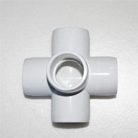 img 1 attached to 12-Pack Heavy Duty Furniture Grade PVC Fittings - White 5-Way 3/4 Inch PVC Connectors for Building PVC Furniture, Greenhouse, Shed, Tent, and Storage Frame