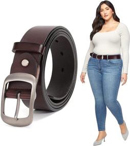 img 4 attached to Stylish and Versatile Women Leather JASGOOD Casual Buckle Accessories for Every Occasion