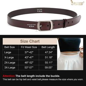 img 1 attached to Stylish and Versatile Women Leather JASGOOD Casual Buckle Accessories for Every Occasion