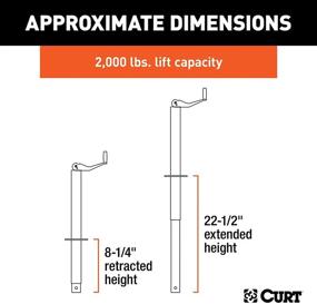 img 3 attached to 🚚 CURT 28200 A-Frame Trailer Jack: 2,000 lbs Capacity & 14-1/4 Inches Vertical Travel - Efficient & Reliable!