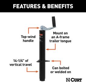 img 2 attached to 🚚 CURT 28200 A-Frame Trailer Jack: 2,000 lbs Capacity & 14-1/4 Inches Vertical Travel - Efficient & Reliable!