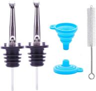 metal tapered spout speed pourers with funnel 🌿 - pack of 2 for olive oil dispenser bottle логотип