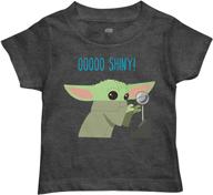 🌟 shiny star wars mandalorian the child: baby yoda juvy t-shirt for toddler boys logo