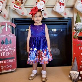 img 2 attached to 👗 Cichic Girls Christmas Dresses: Festive Halloween & Christmas Party Dress for Toddler Girls (2-9 Years)