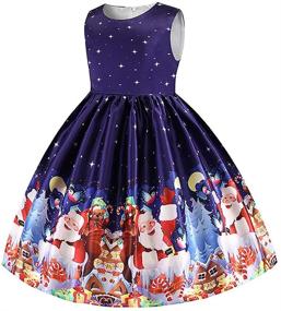 img 4 attached to 👗 Cichic Girls Christmas Dresses: Festive Halloween & Christmas Party Dress for Toddler Girls (2-9 Years)