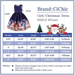 img 1 attached to 👗 Cichic Girls Christmas Dresses: Festive Halloween & Christmas Party Dress for Toddler Girls (2-9 Years)