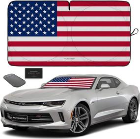 img 4 attached to Autoamerics 1-Piece Windshield Sun Shade Original American Flag USA Patriotic Design - Foldable Car Front Window Sunshade For Sedans SUV Truck - Blocks Max UV Rays And Keeps Your Vehicle Cool - Small