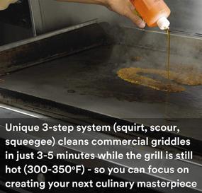 img 3 attached to 🔥 Quick Clean Your Griddle with Scotch-Brite Heavy Duty Liquid - 4 Quarts for Cleaning Baked-On Food and Cooking Oils in 3-5 Minutes - Suitable for Hot or Cool Surfaces