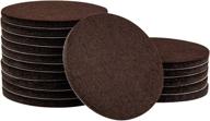 🛋️ softtouch 3-inch round heavy-duty felt furniture pads - brown (16 pack) - safeguard surfaces against scratches & damage logo