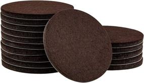 img 2 attached to 🛋️ SoftTouch 3-inch Round Heavy-Duty Felt Furniture Pads - Brown (16 Pack) - Safeguard Surfaces against Scratches & Damage