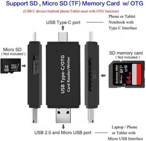 img 4 attached to 🔌 USB-C OTG Adapter Memory Card Reader for Samsung Galaxy S21 S20 FE 5G S10 S9 Plus Note 20 10 A20s A30s A31 A32 A51 A52 A60 A70 A71 A72 Tab S7+ S7 S6 Lite S5e Tab A7 10.4 2020 / A 10.1 2019