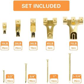 img 2 attached to 🖼️ Hongway 276pcs Picture Hanging Kit: Heavy Duty Frame Hooks, Hanging Wire, Screw Eyes, D Ring, Sawtooth Hardware - Ultimate Frame Mounting Solution