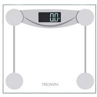 triomph smart digital body weight bathroom scale - step-on technology, lcd backlit display, 400 lbs capacity - accurate weight measurements, silver (brand new digital scale) logo