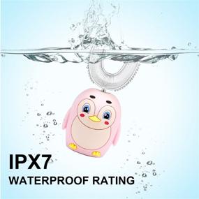 img 1 attached to 🦷 Электрическая зубная щетка для детей: Ультразвуковая автоматическая щетка с защитой от воды IPX7 и 3 режимами чистки для малышей (2-6 лет, розовая)
