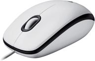 logitech m100 corded mouse in white - efficient and reliable (model: 910-005004) logo