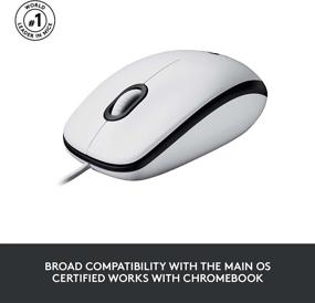 img 1 attached to Logitech M100 Corded Mouse in White - Efficient and Reliable (Model: 910-005004)