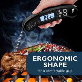 img 2 attached to Ultimate Digital Instant Meat Food Thermometer - BBQ and Grilling Essential, Magnetic with Probe, Electric and Wireless, Quick and Smart Read for Perfectly Cooking Red Meat, Candy, Tea, Oven Roast in Kitchen