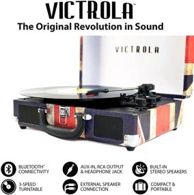 img 2 attached to 🎵 Victrola Vintage Bluetooth Portable Suitcase Record Player with Integrated Speakers, 1SFA (VSC-550BT-UK)