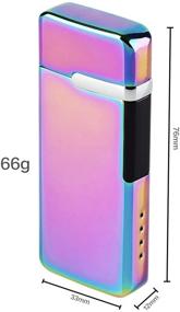 img 1 attached to 🕯️ FLFIRAMER Electronic USB Lighter: Purple Windproof ARC Spin Plasma Rechargeable for Candle