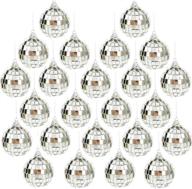 🎄 bright reflective mirror disco balls: 24 pack 2" christmas balls ornaments for holiday wedding party dance and music festivals decoration logo