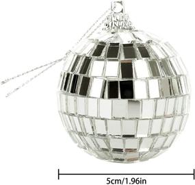 img 3 attached to 🎄 Bright Reflective Mirror Disco Balls: 24 Pack 2" Christmas Balls Ornaments for Holiday Wedding Party Dance and Music Festivals Decoration