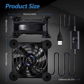 img 2 attached to 🔌 SCCCF Quiet 80mm USB Fan - Portable Cooling for Xbox, DVR, Playstation, Router, TV, Computer Cabinet & More
