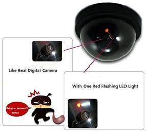 img 1 attached to 📸 WALI Dummy Fake Security CCTV Dome Camera with Flashing Red LED Light: Enhance Safety with Realistic Intruder Deterrent (SD-1), Black