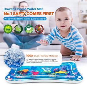 img 2 attached to 👶 Hitituto Tummy Time Baby Water Mat: Надувной активный центр для детей от 3 до 24 месяцев, отличный подарок для малышей!